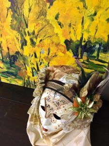 opera-mask-and-golden-autumn-painting-by-maria-bablyak-art-flirts-with-fashion